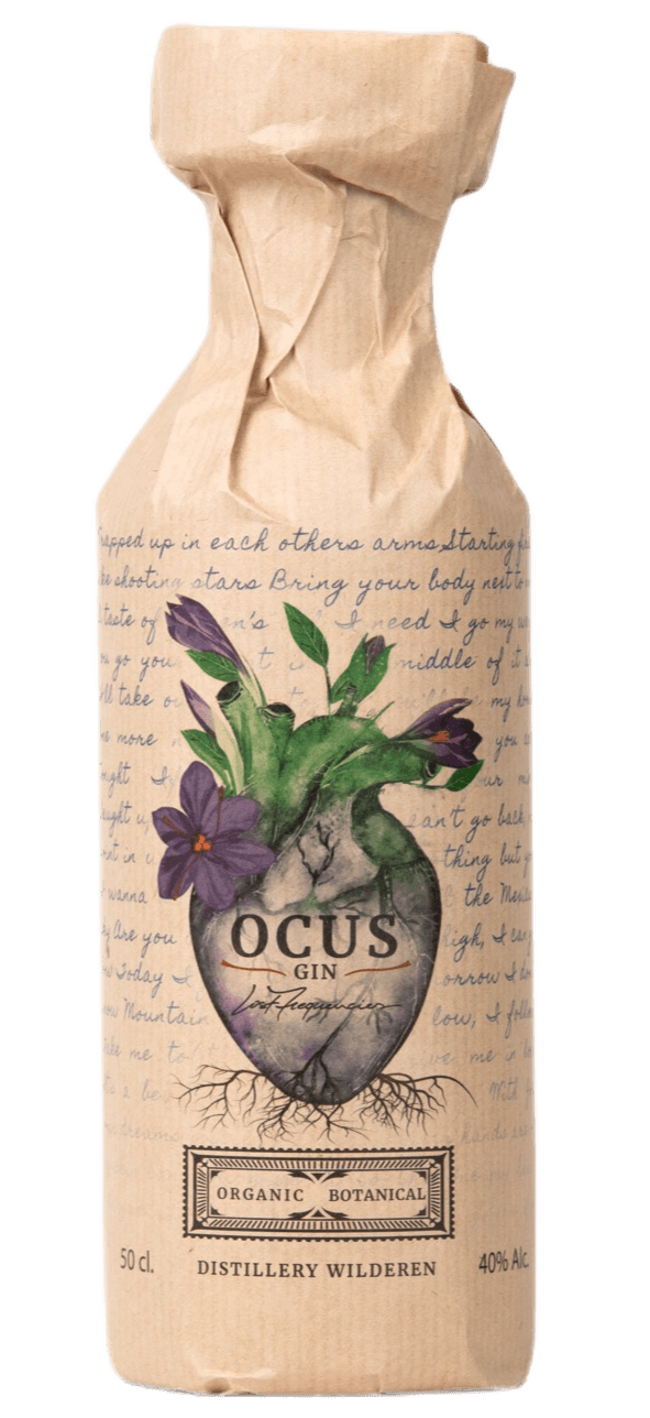 Ocus Gin Flasche mit Botanicals