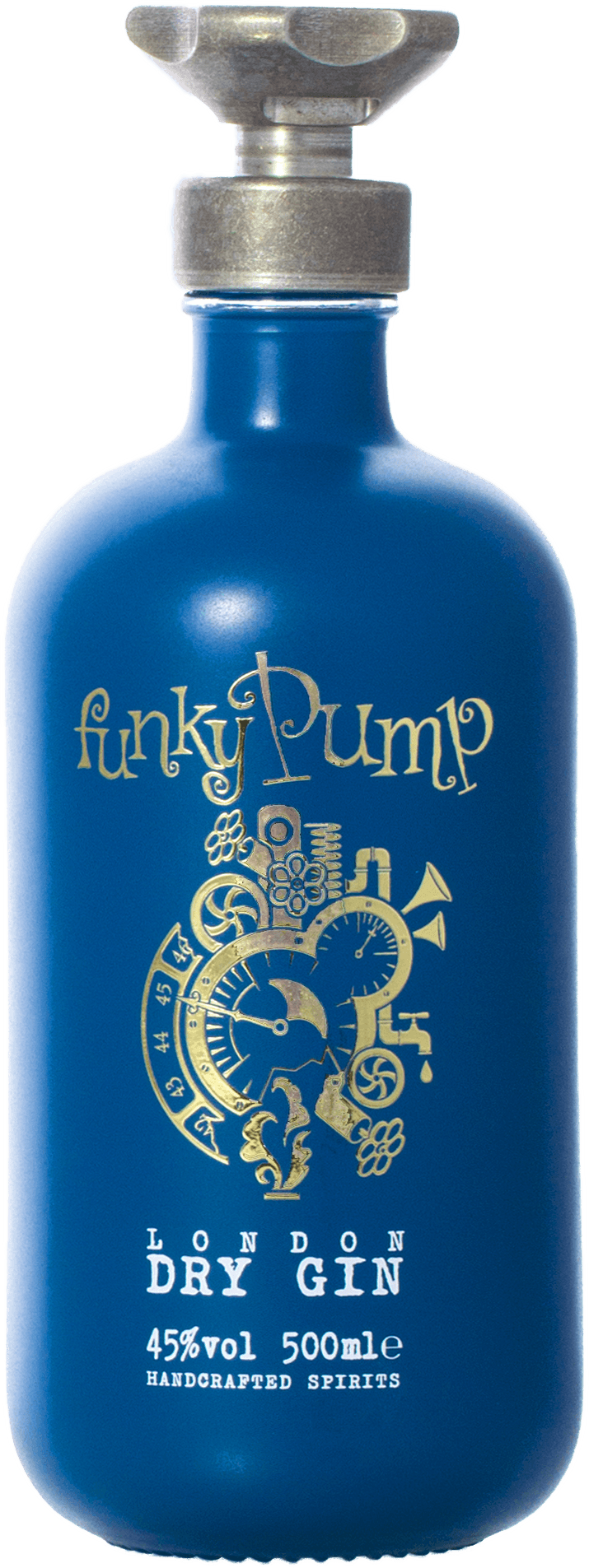"Funky Pump London Dry Gin aus Tirol - 45% vol. Alkoholgehalt, hergestellt aus 15 ausgewählten Botanicals in der Lechtaler Haussegen Destillerie."